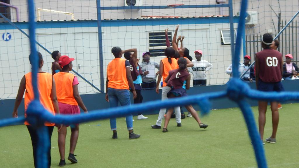 Playing soccer 6