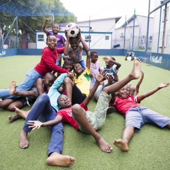 Children posing for a picture